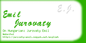 emil jurovaty business card
